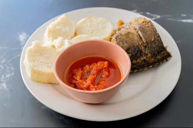 Igname Bouillie + Poisson